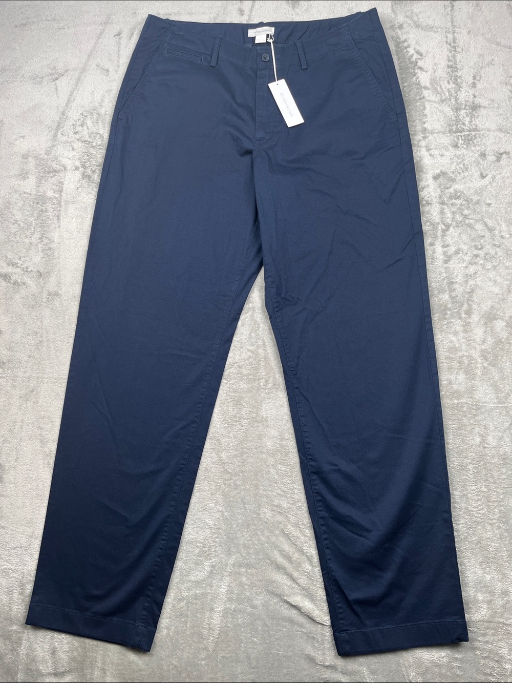 NEW Outerknown 12 Women's Straight-Leg Chino Pants Navy USA Organic Cotton